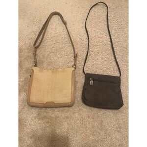 Fossil Womens crossbody bag lot of 2 brown bundle